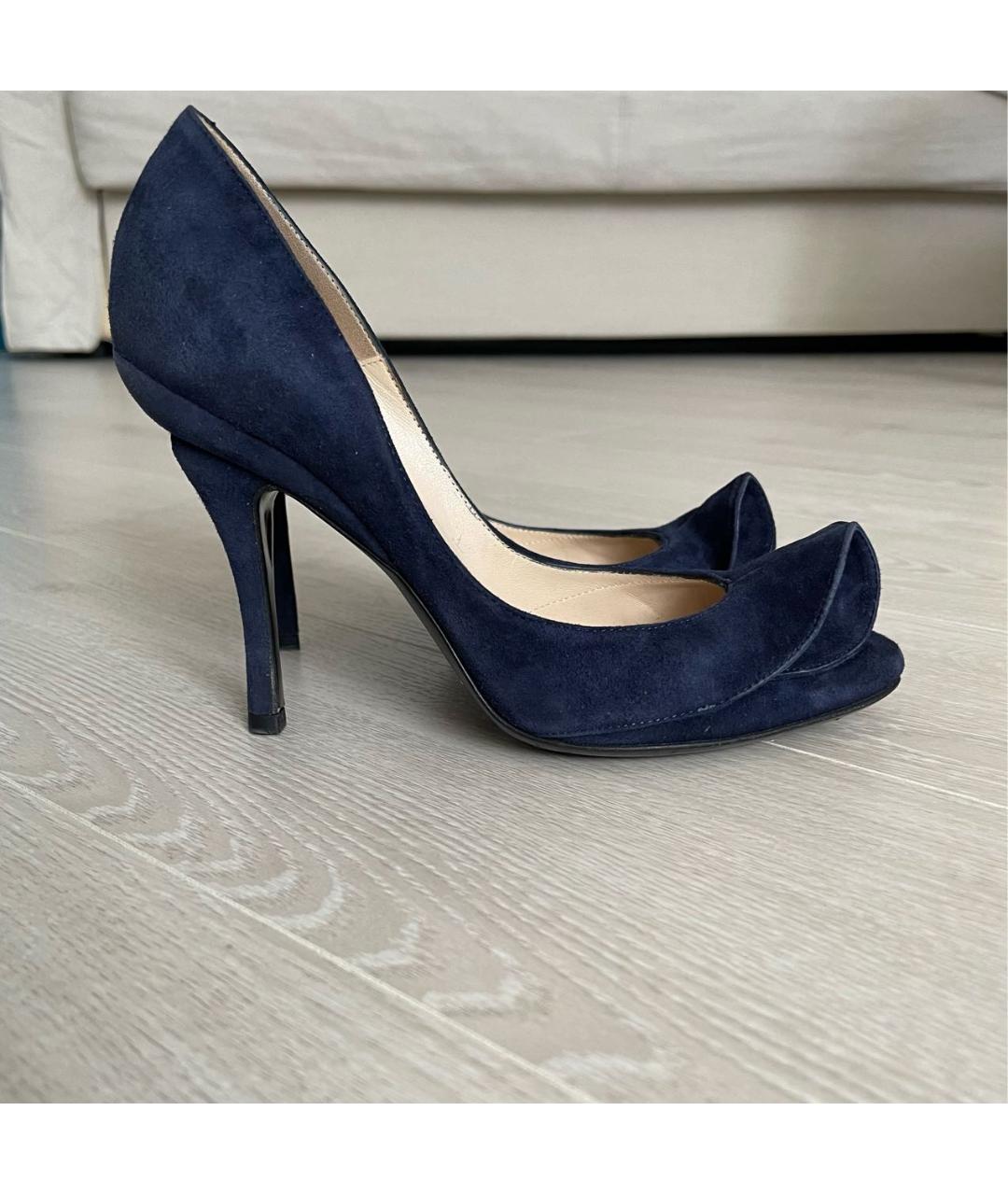 GIORGIO ARMANI Синие замшевые туфли, фото 7