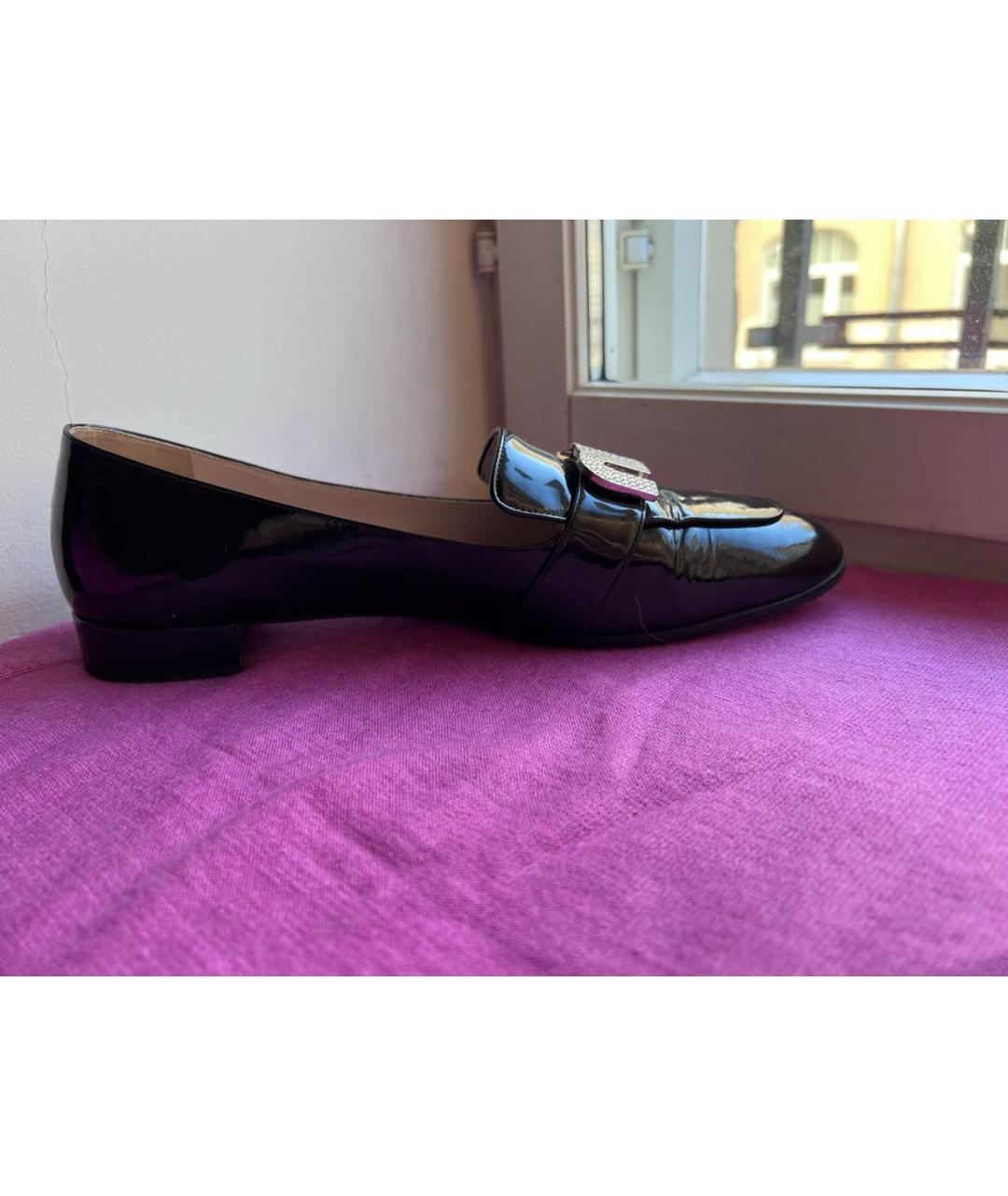 MIU MIU Черные лоферы из лакированной кожи, фото 4