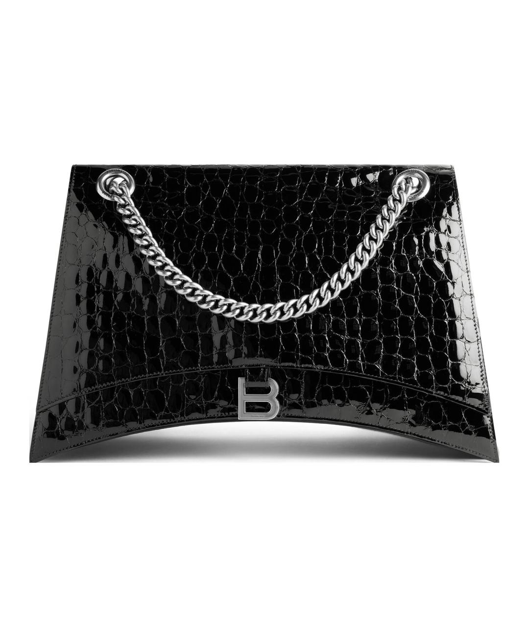 BALENCIAGA Черная кожаная сумка через плечо, фото 2
