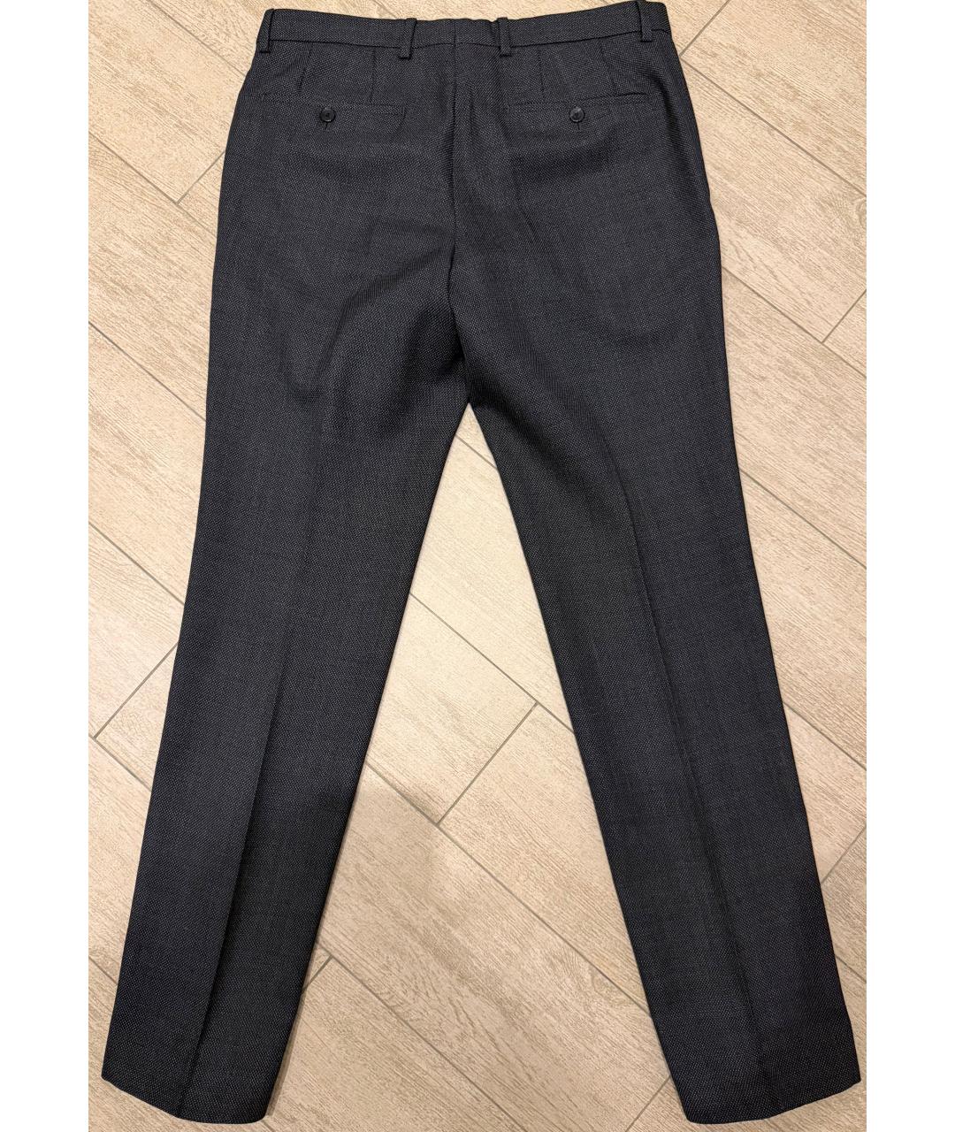 HUGO BOSS Серые шерстяные классические брюки, фото 2