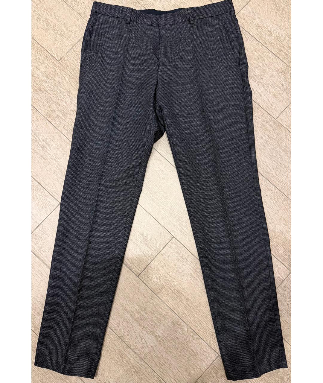 HUGO BOSS Серые шерстяные классические брюки, фото 9