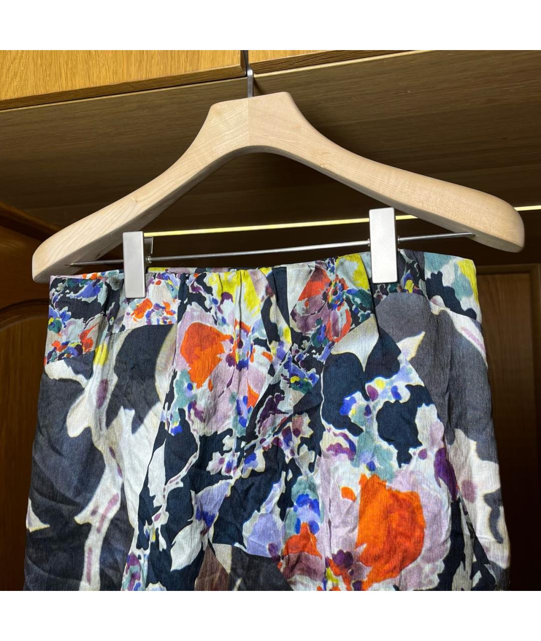 DRIES VAN NOTEN Мульти шелковая юбка мини, фото 3