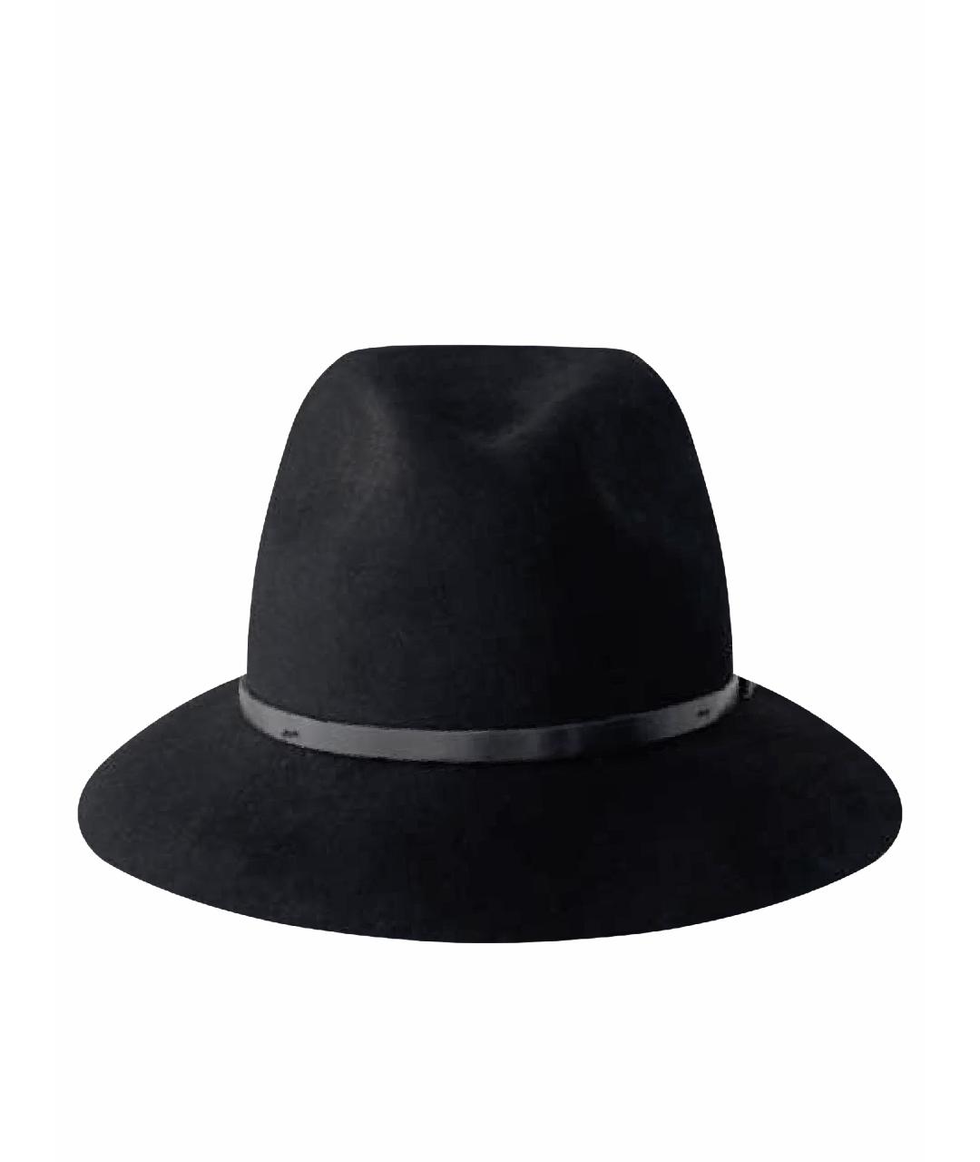 BURBERRY Черная шерстяная шляпа, фото 1