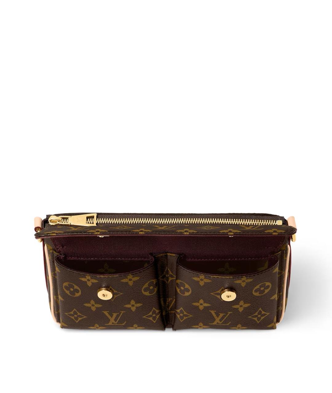 LOUIS VUITTON Коричневая кожаная сумка через плечо, фото 3