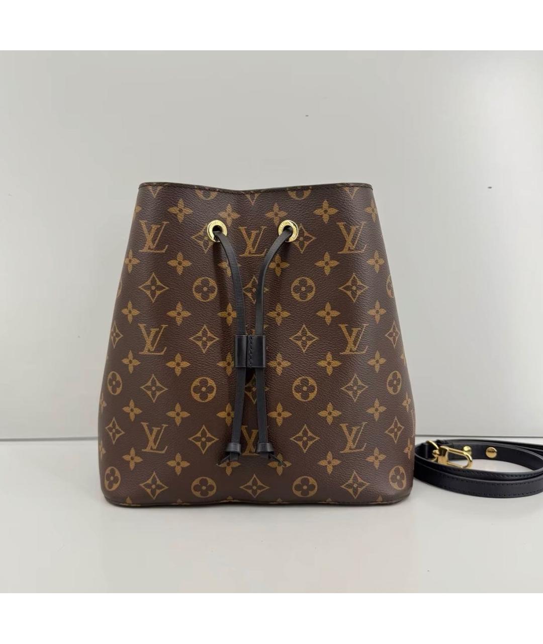 LOUIS VUITTON Коричневая сумка тоут из канвы, фото 2