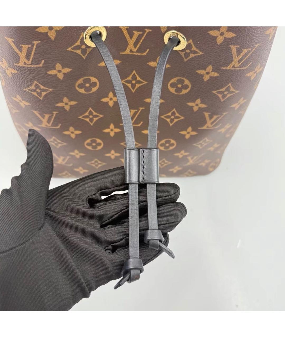 LOUIS VUITTON Коричневая сумка тоут из канвы, фото 6