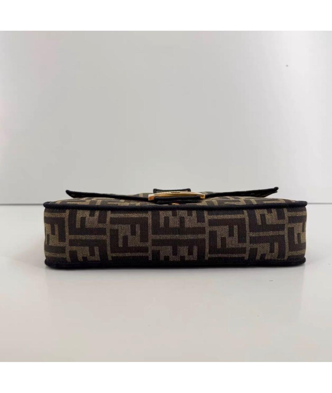 FENDI Коричневая тканевая сумка через плечо, фото 3