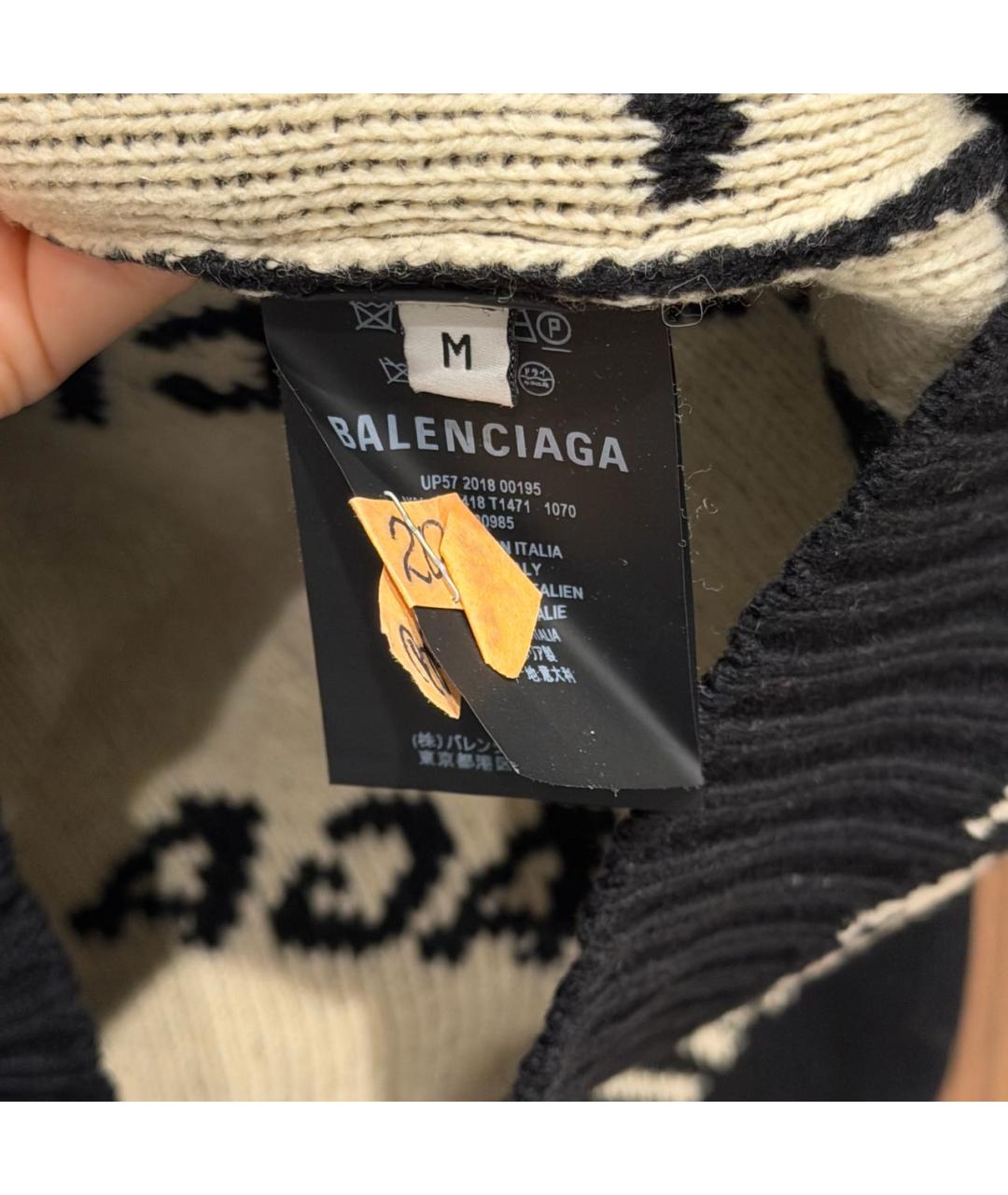 BALENCIAGA Черный шерстяной джемпер / свитер, фото 5