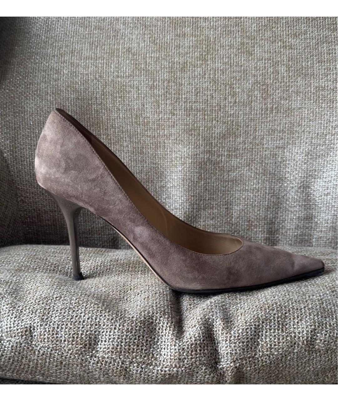 JIMMY CHOO Серые кожаные туфли, фото 6