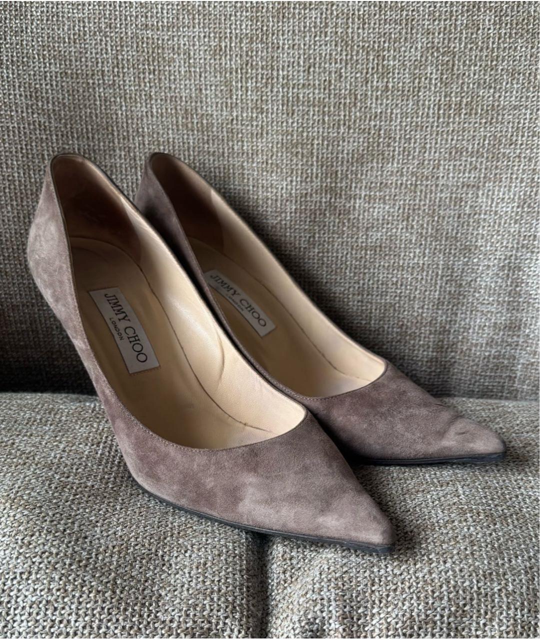 JIMMY CHOO Серые кожаные туфли, фото 4