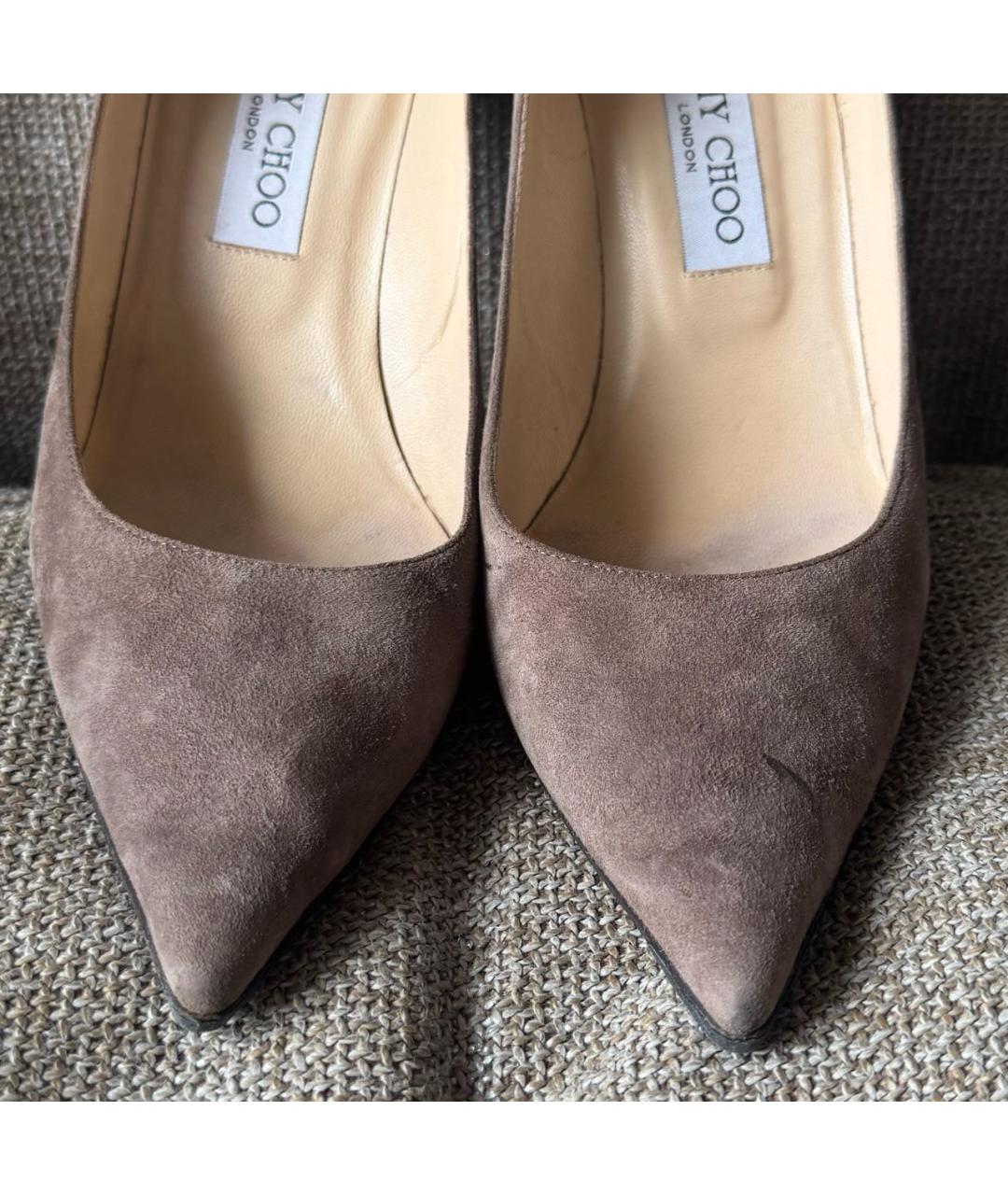 JIMMY CHOO Серые кожаные туфли, фото 2