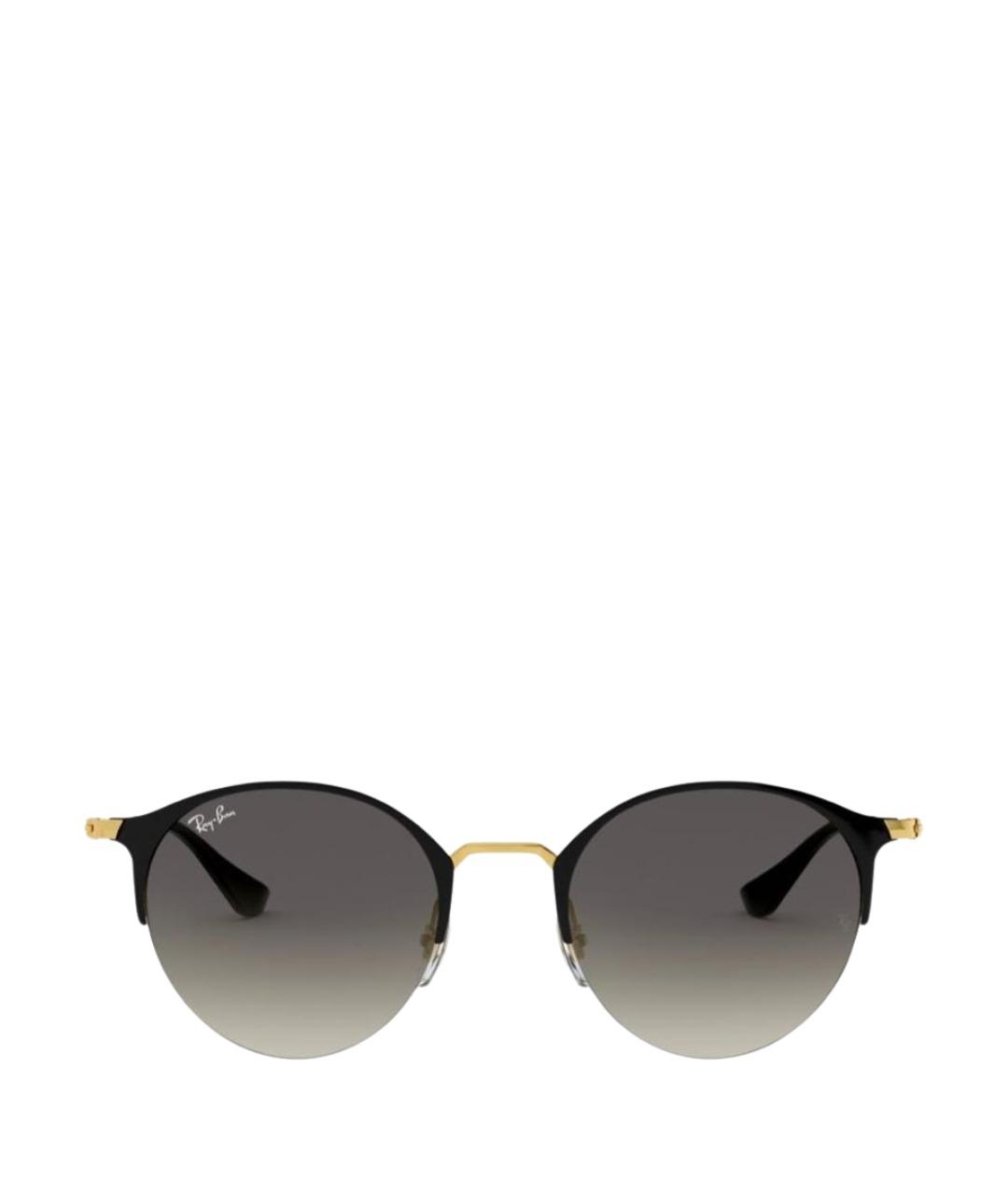 RAY BAN Черные металлические солнцезащитные очки, фото 1