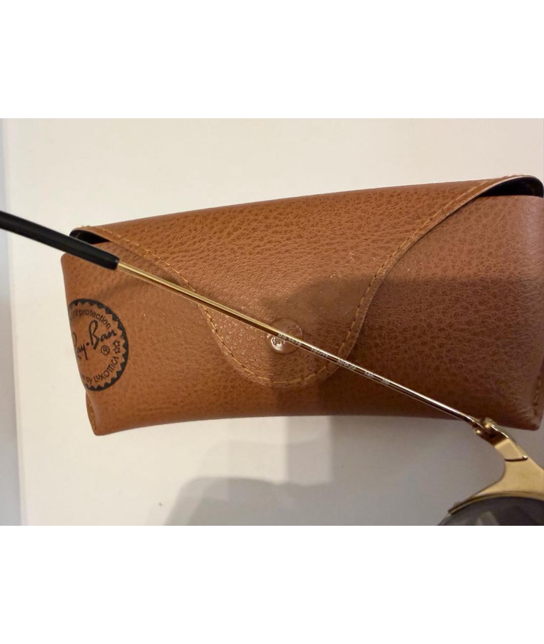 RAY BAN Черные металлические солнцезащитные очки, фото 7
