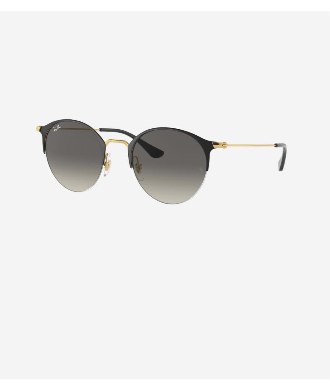 RAY BAN Черные металлические солнцезащитные очки, фото 2