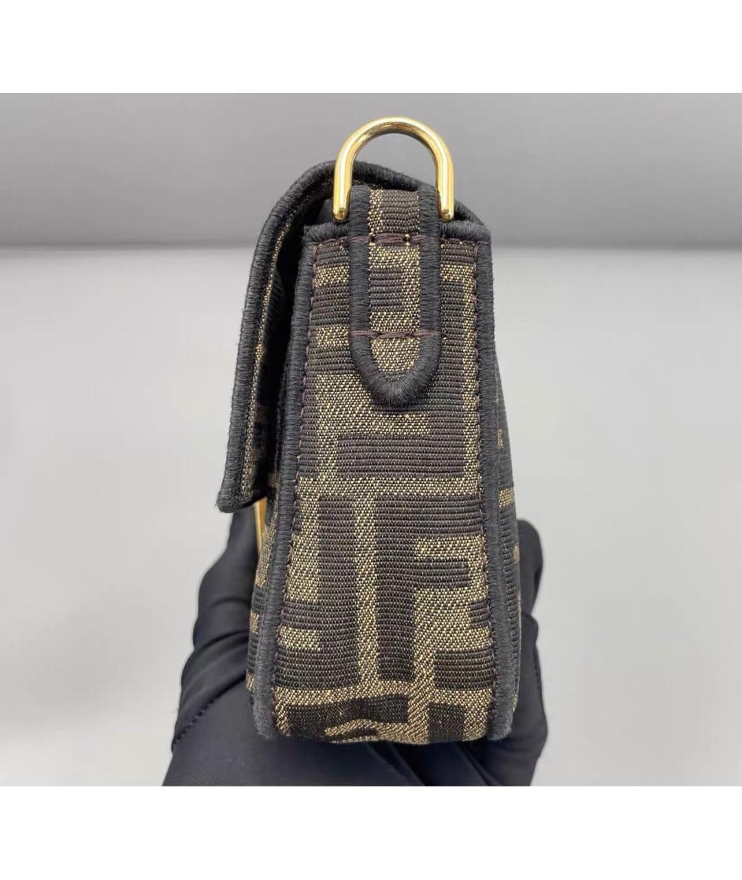 FENDI Коричневая тканевая сумка через плечо, фото 3
