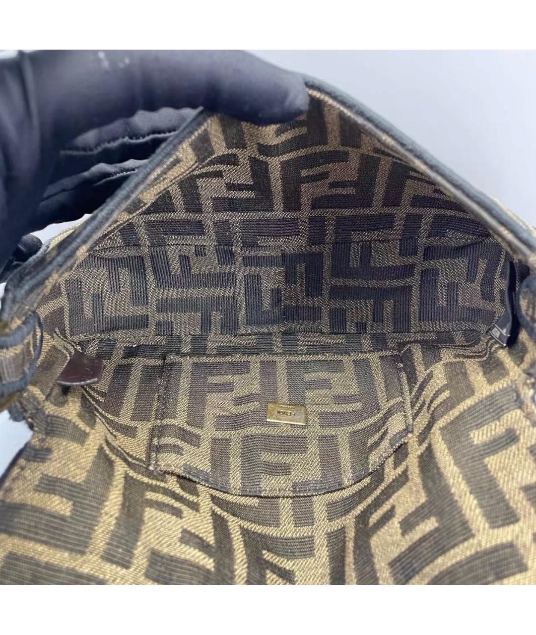 FENDI Коричневая тканевая сумка через плечо, фото 8