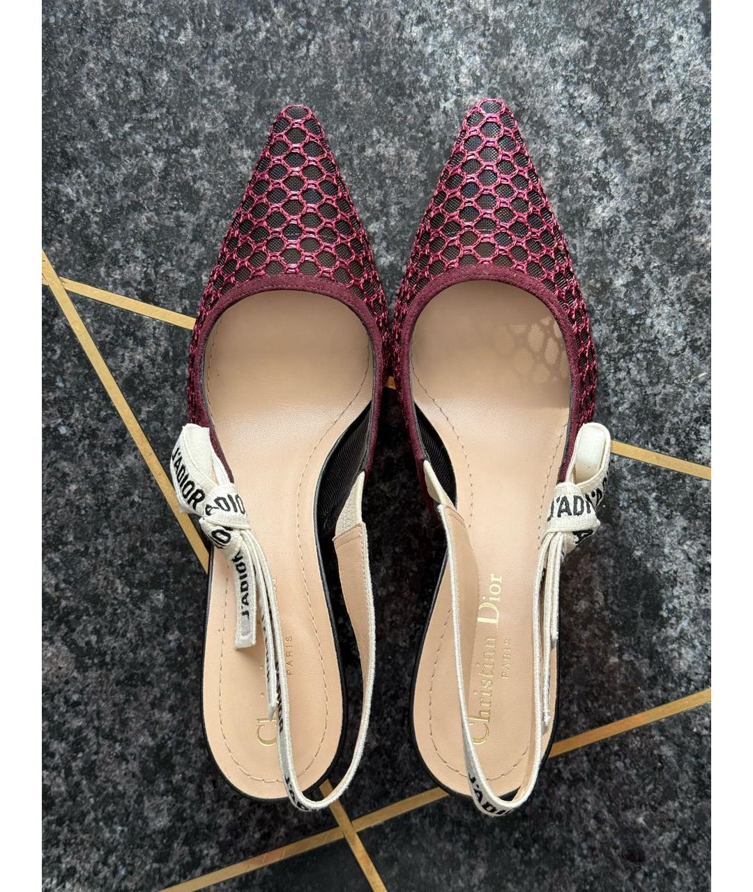 CHRISTIAN DIOR Бордовые туфли, фото 3