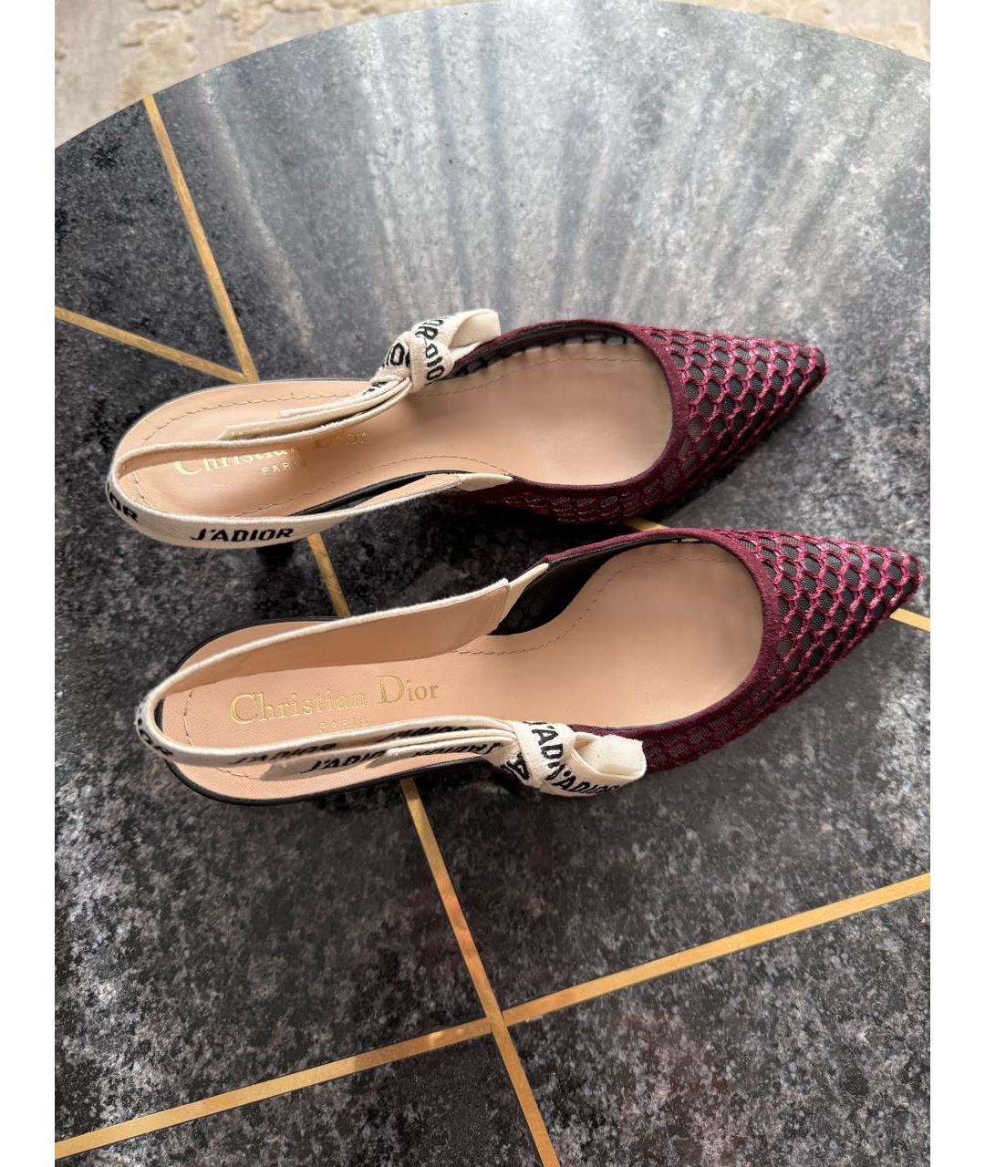 CHRISTIAN DIOR Бордовые туфли, фото 8