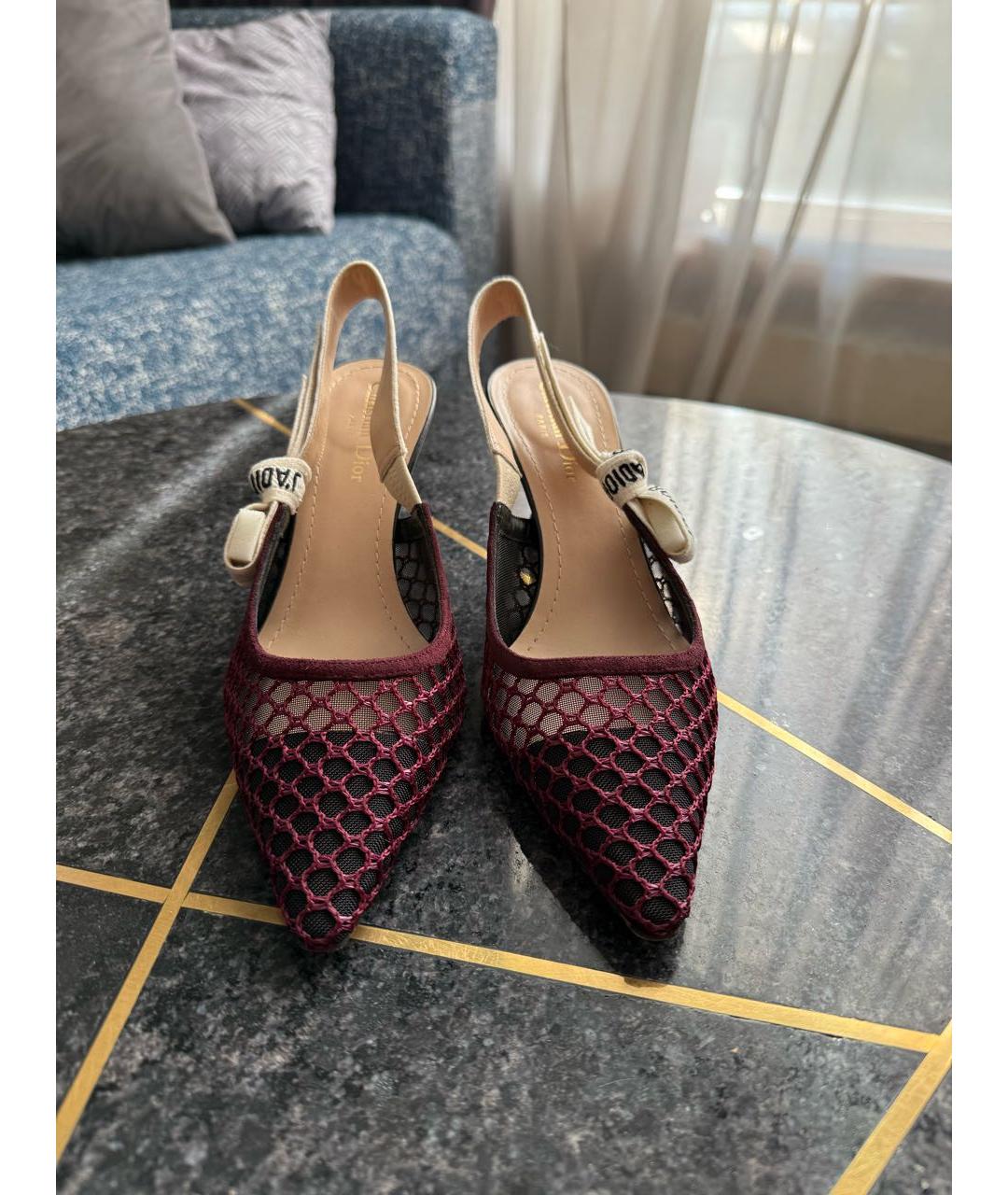 CHRISTIAN DIOR Бордовые туфли, фото 2