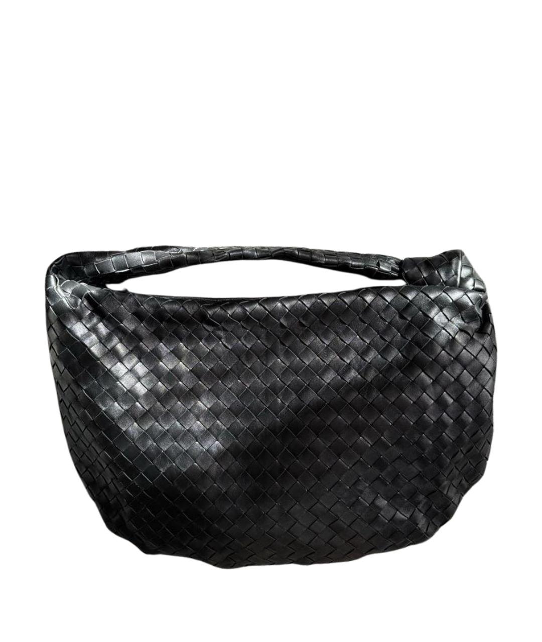 BOTTEGA VENETA Черная кожаная сумка с короткими ручками, фото 1