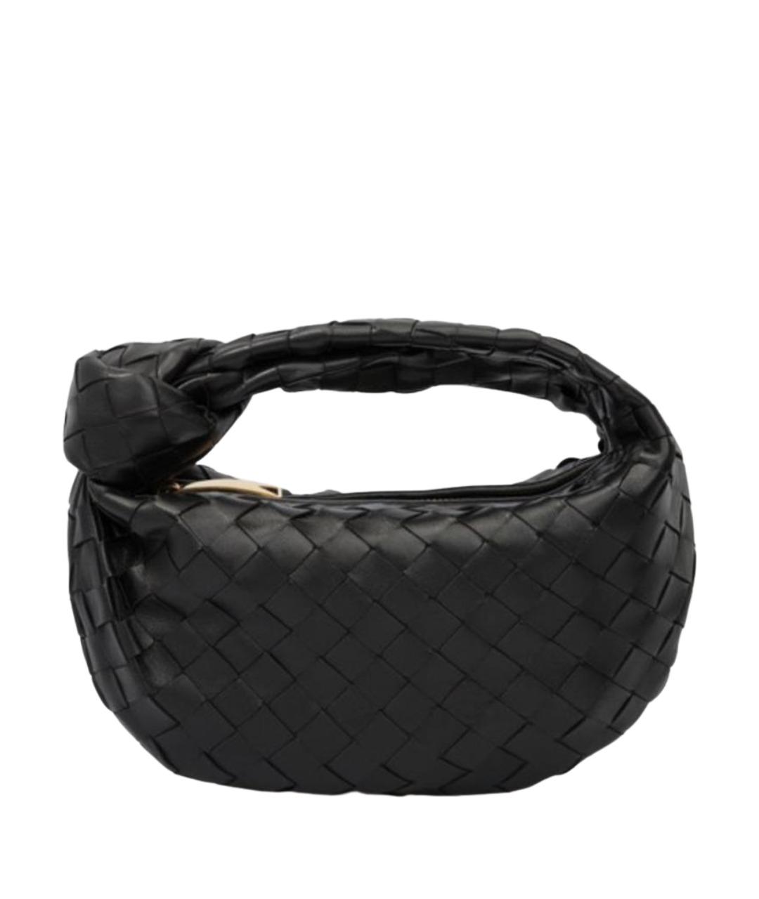 BOTTEGA VENETA Черная кожаная сумка с короткими ручками, фото 1