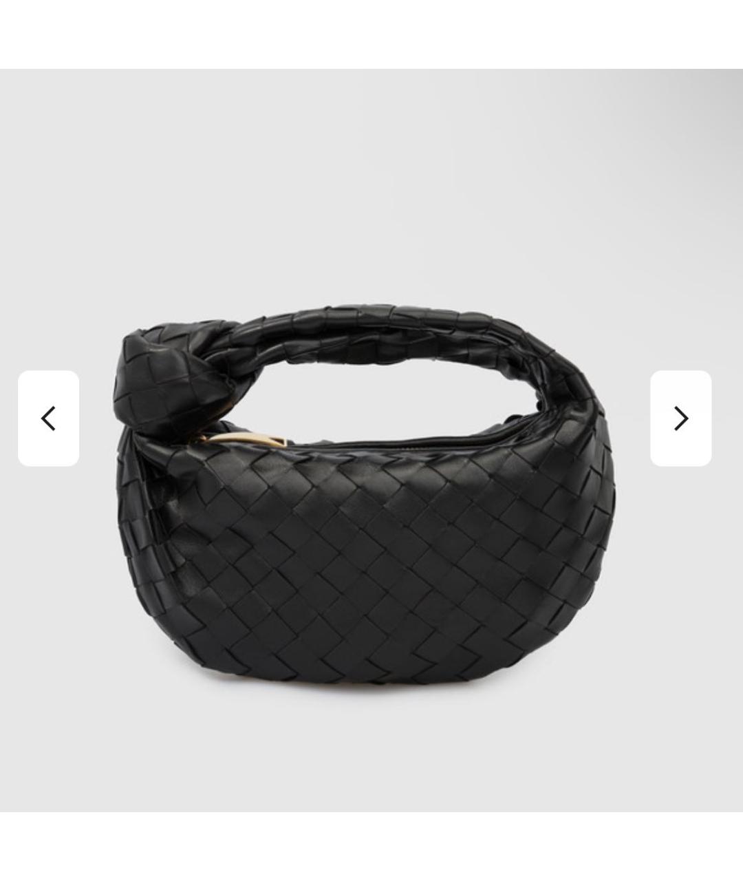BOTTEGA VENETA Черная кожаная сумка с короткими ручками, фото 8