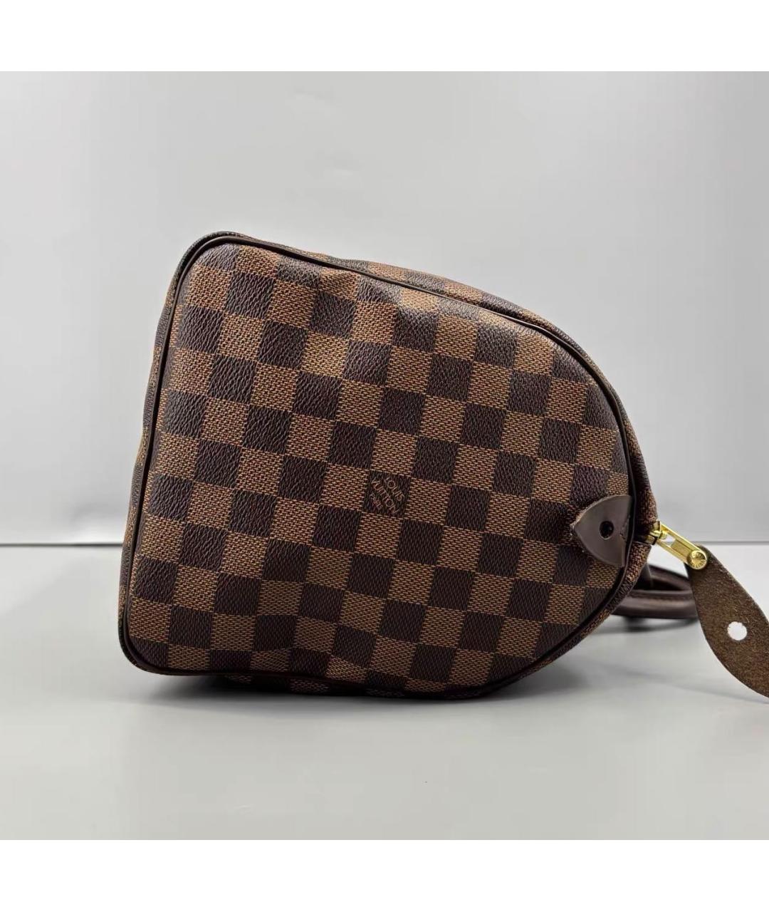 LOUIS VUITTON Коричневая сумка с короткими ручками из канвы, фото 5