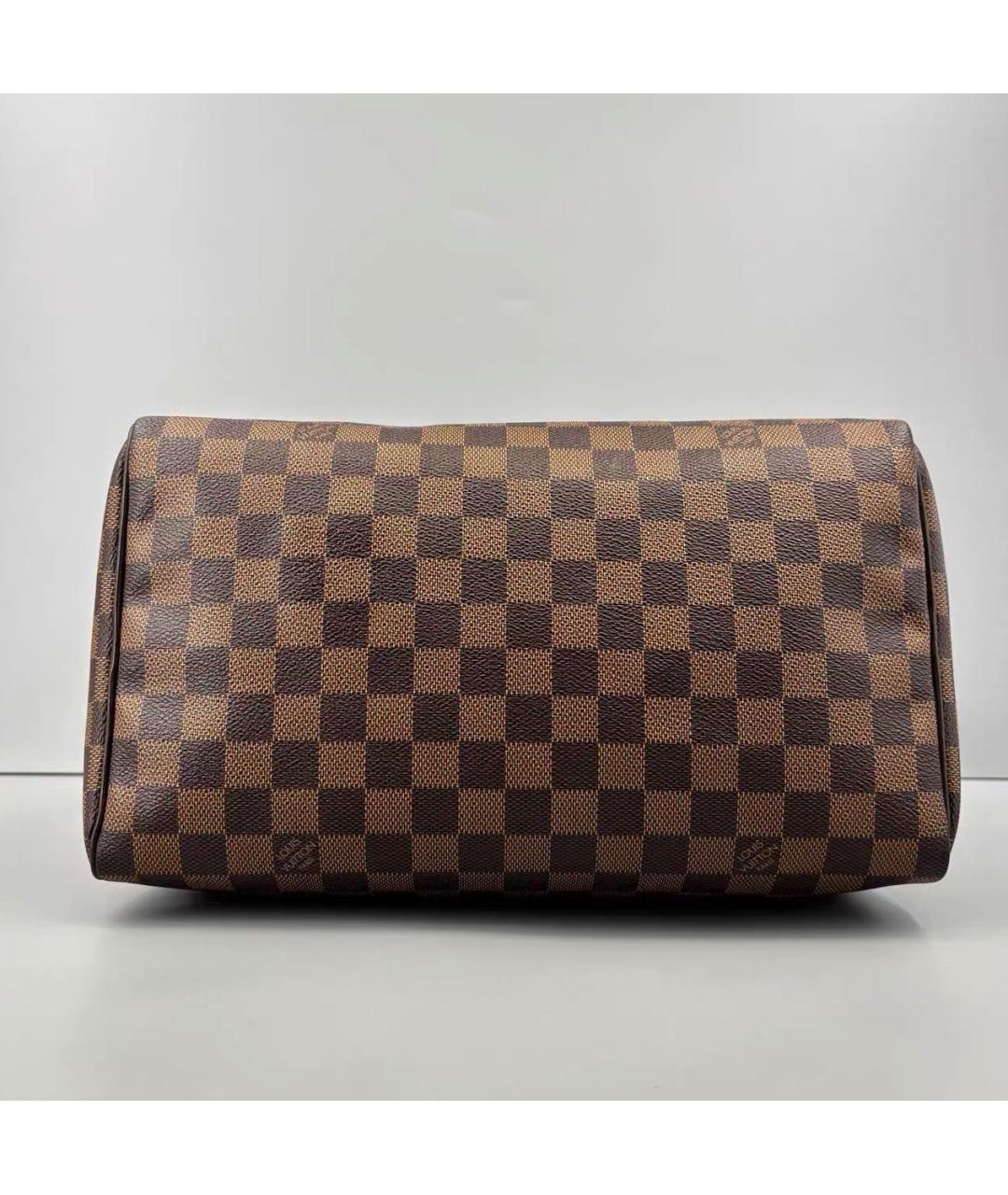 LOUIS VUITTON Коричневая сумка с короткими ручками из канвы, фото 3