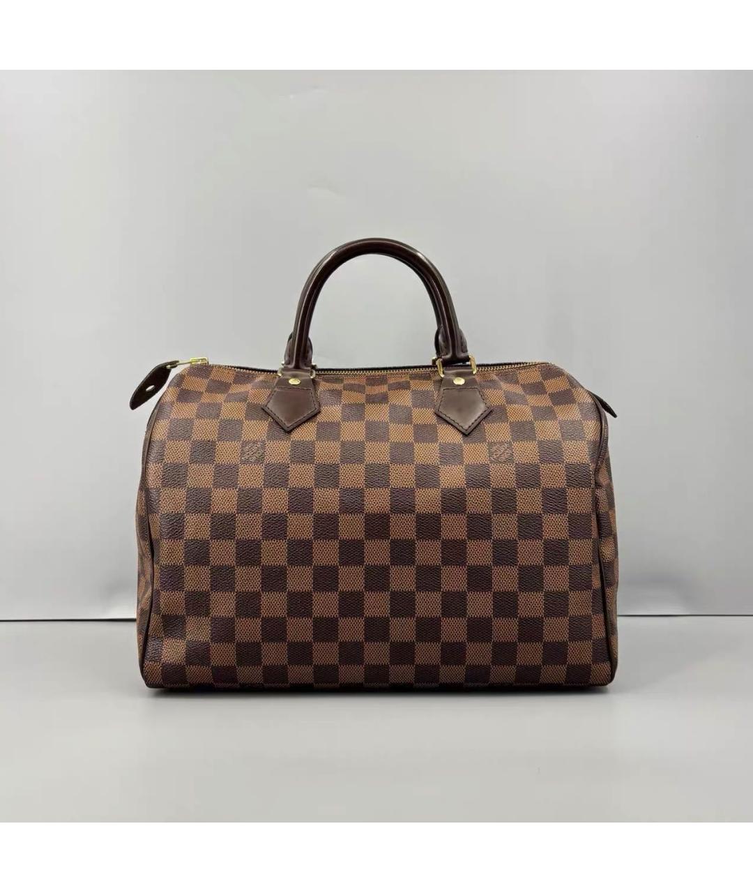 LOUIS VUITTON Коричневая сумка с короткими ручками из канвы, фото 9