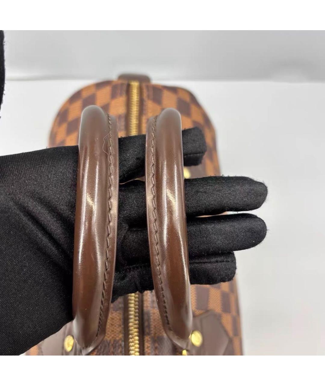 LOUIS VUITTON Коричневая сумка с короткими ручками из канвы, фото 7