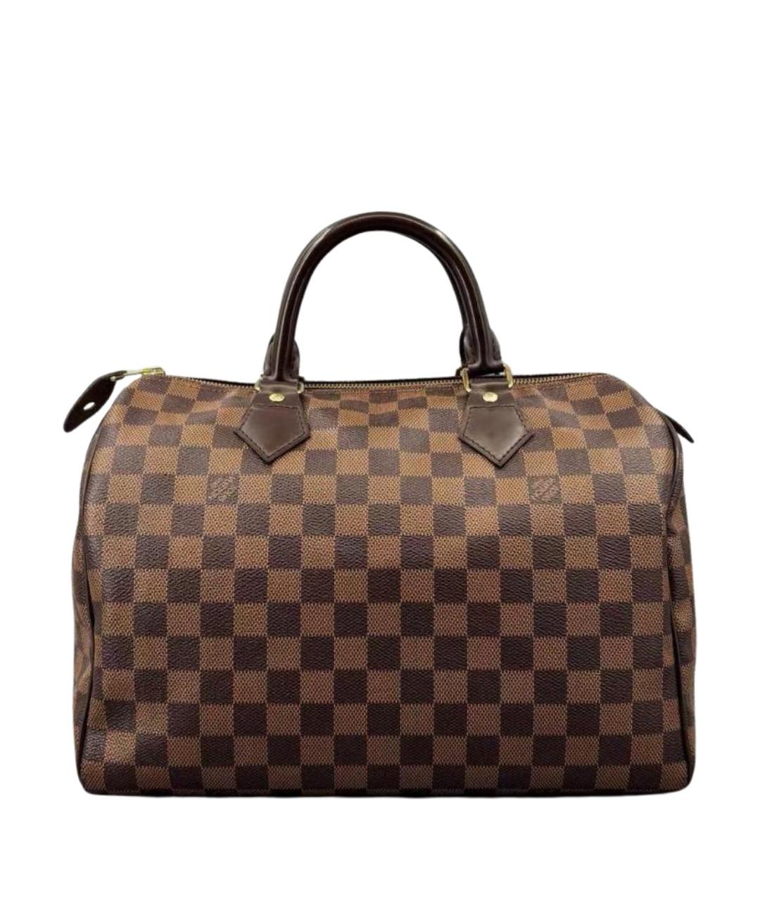 LOUIS VUITTON Коричневая сумка с короткими ручками из канвы, фото 1