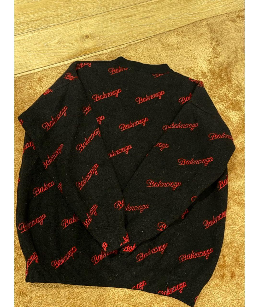BALENCIAGA Черный шерстяной джемпер / свитер, фото 2