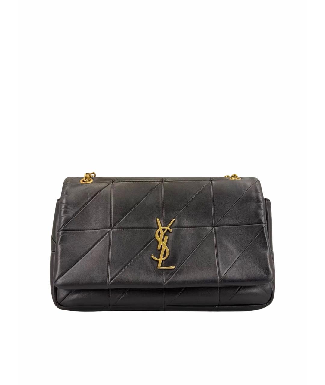 SAINT LAURENT Черная кожаная сумка через плечо, фото 1