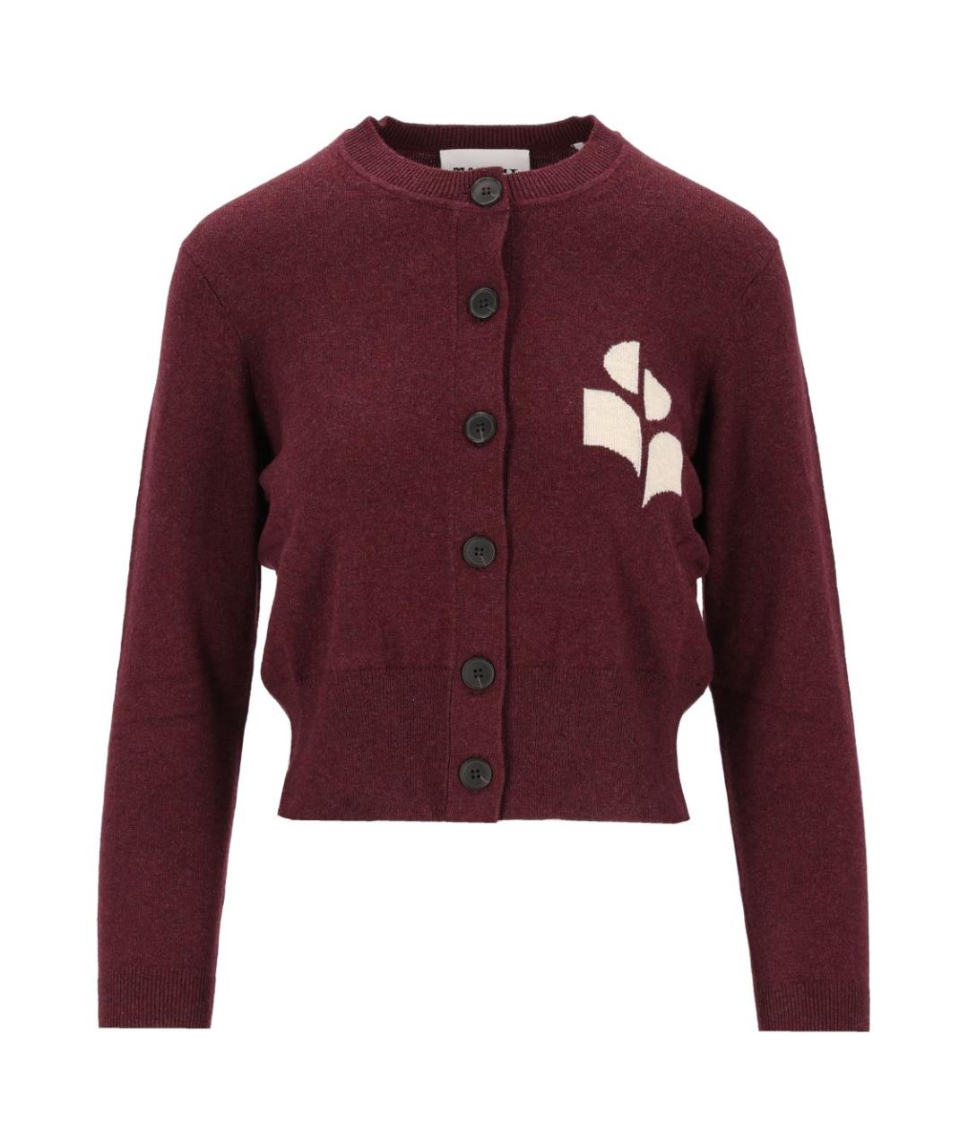 ISABEL MARANT ETOILE Бордовый хлопковый кардиган, фото 1