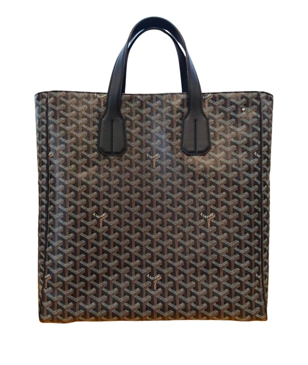 GOYARD Коричневая тканевая сумка тоут, фото 1