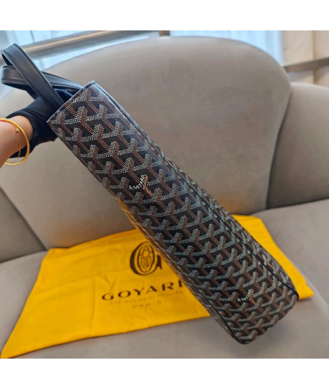 GOYARD Коричневая тканевая сумка тоут, фото 4