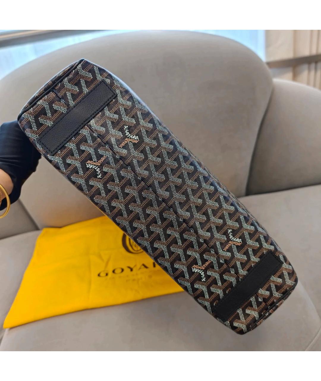 GOYARD Коричневая тканевая сумка тоут, фото 5