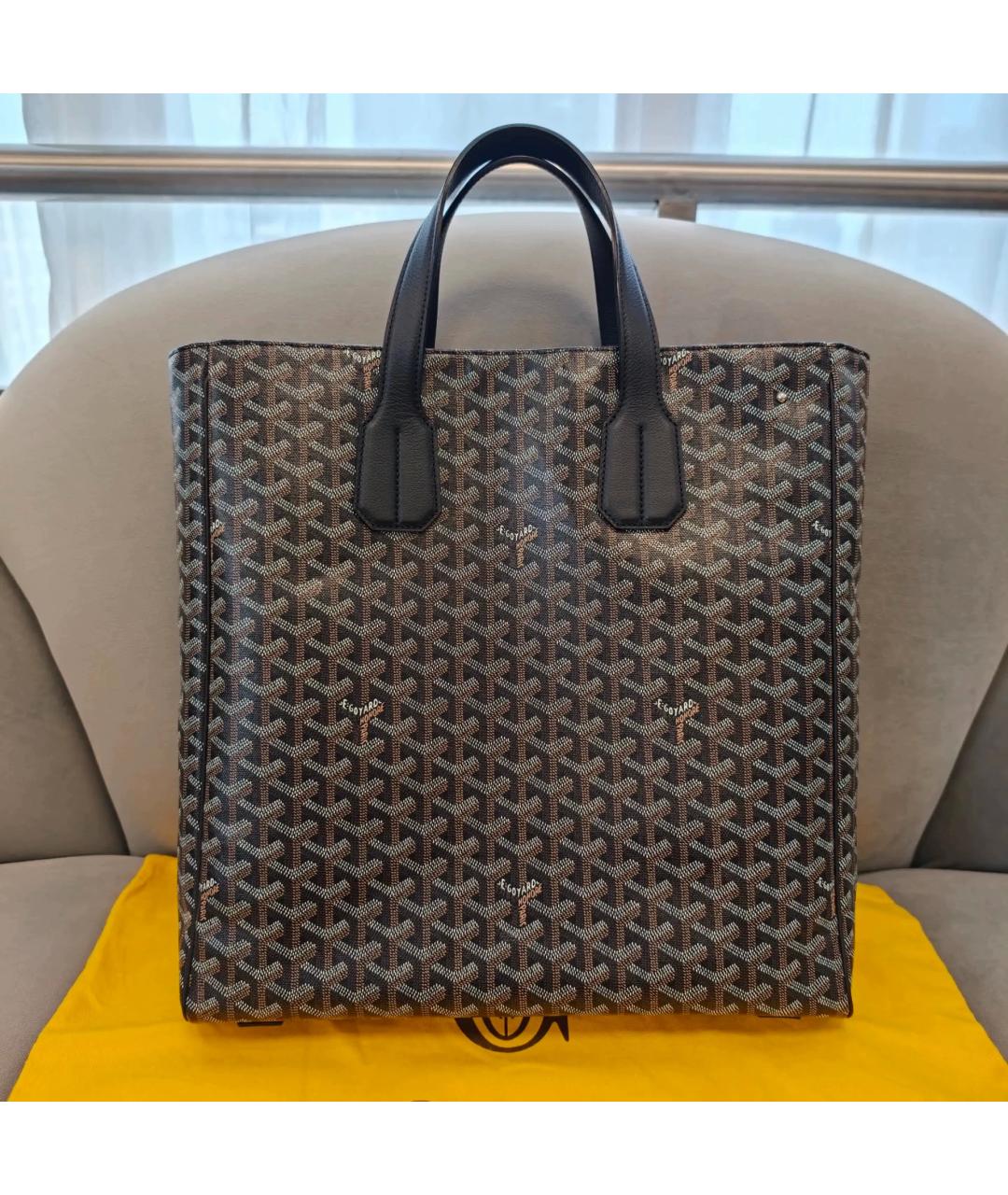 GOYARD Коричневая тканевая сумка тоут, фото 6