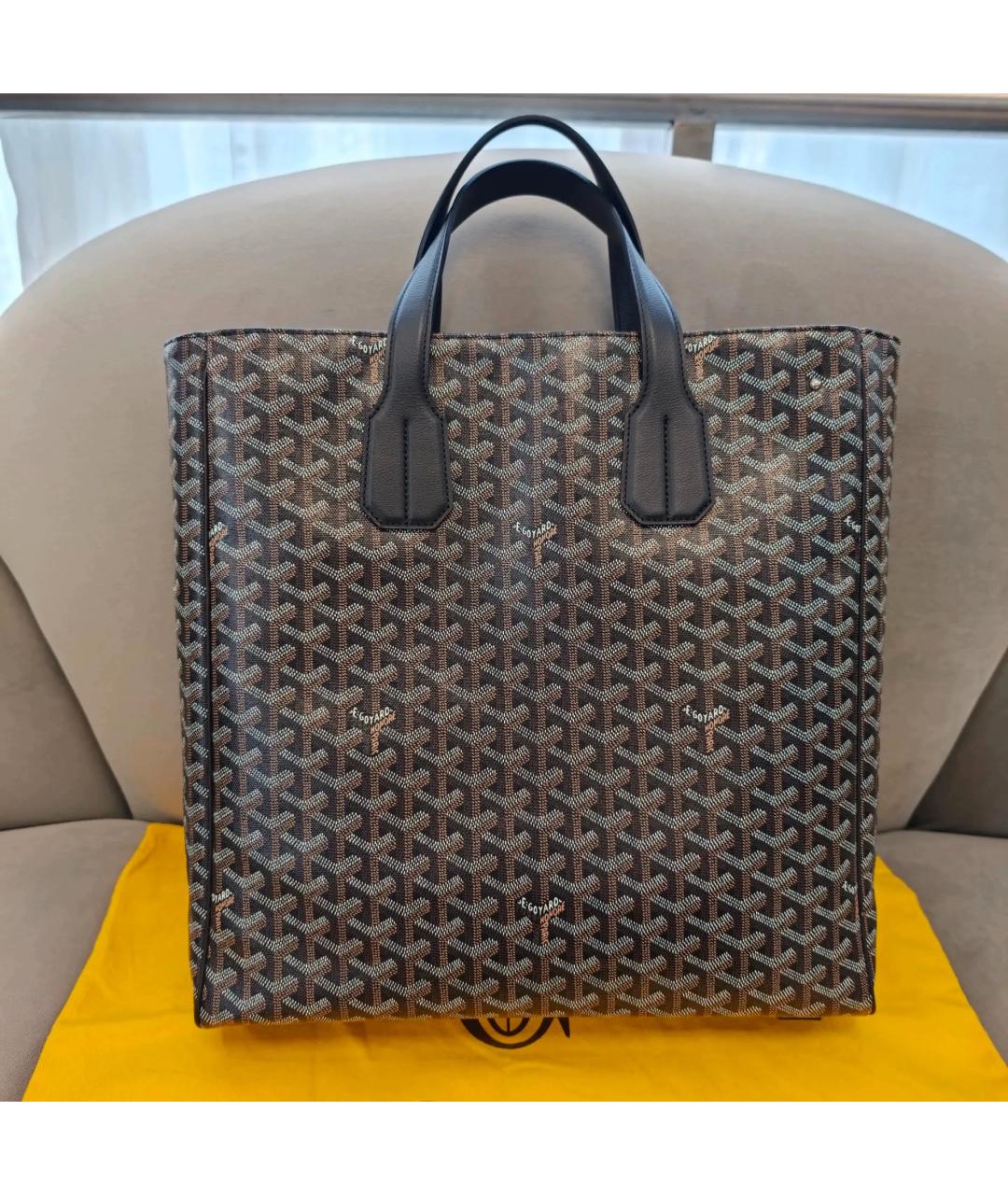 GOYARD Коричневая тканевая сумка тоут, фото 2