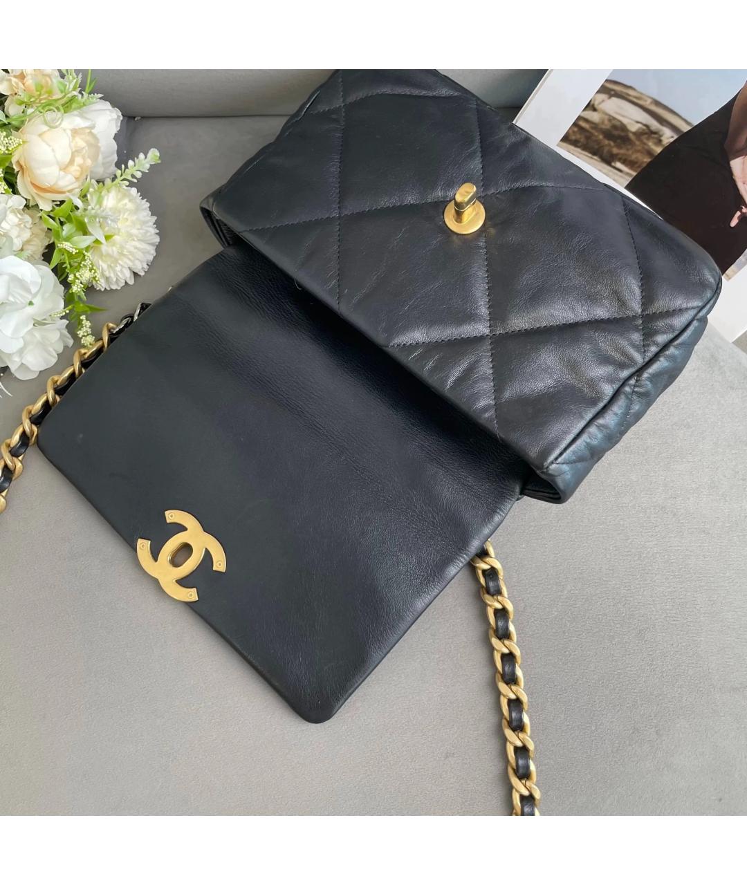 CHANEL Черная кожаная сумка через плечо, фото 6