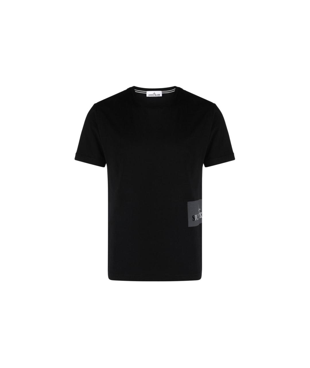 STONE ISLAND Черная футболка, фото 6