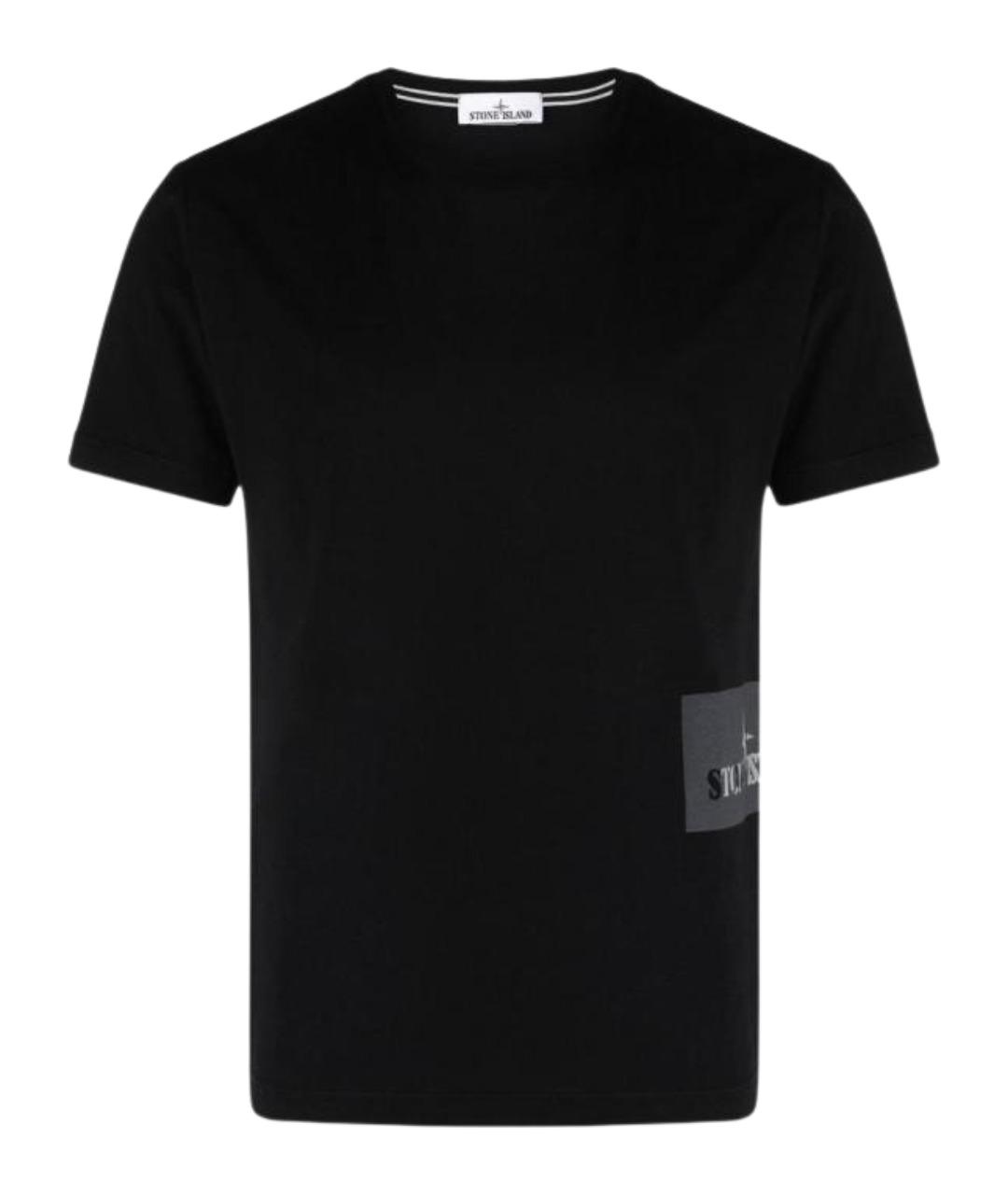 STONE ISLAND Черная футболка, фото 1