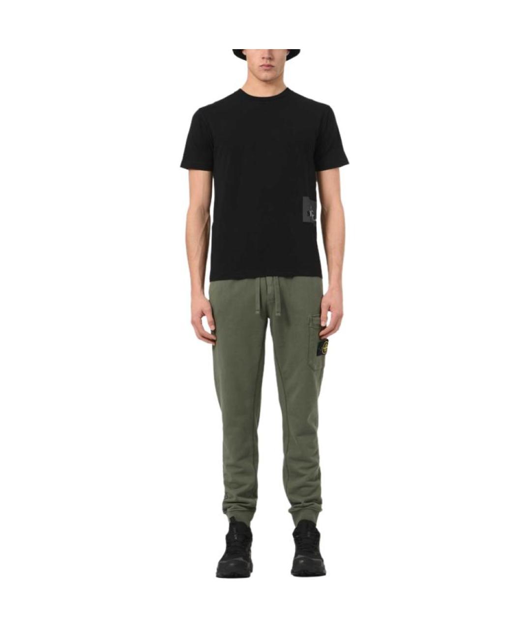 STONE ISLAND Черная футболка, фото 5