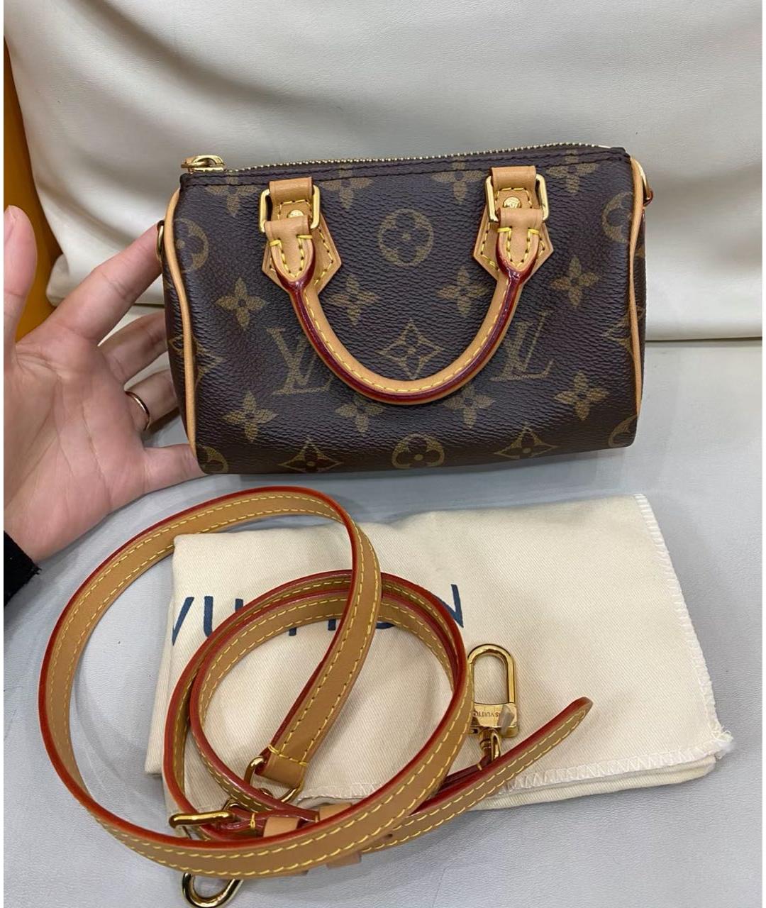 LOUIS VUITTON Коричневая сумка через плечо из канвы, фото 8