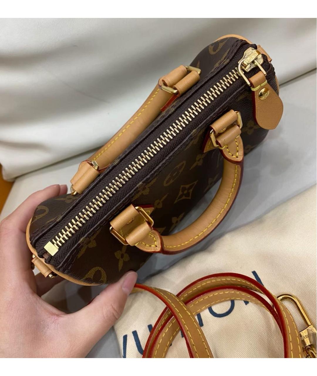 LOUIS VUITTON Коричневая сумка через плечо из канвы, фото 4