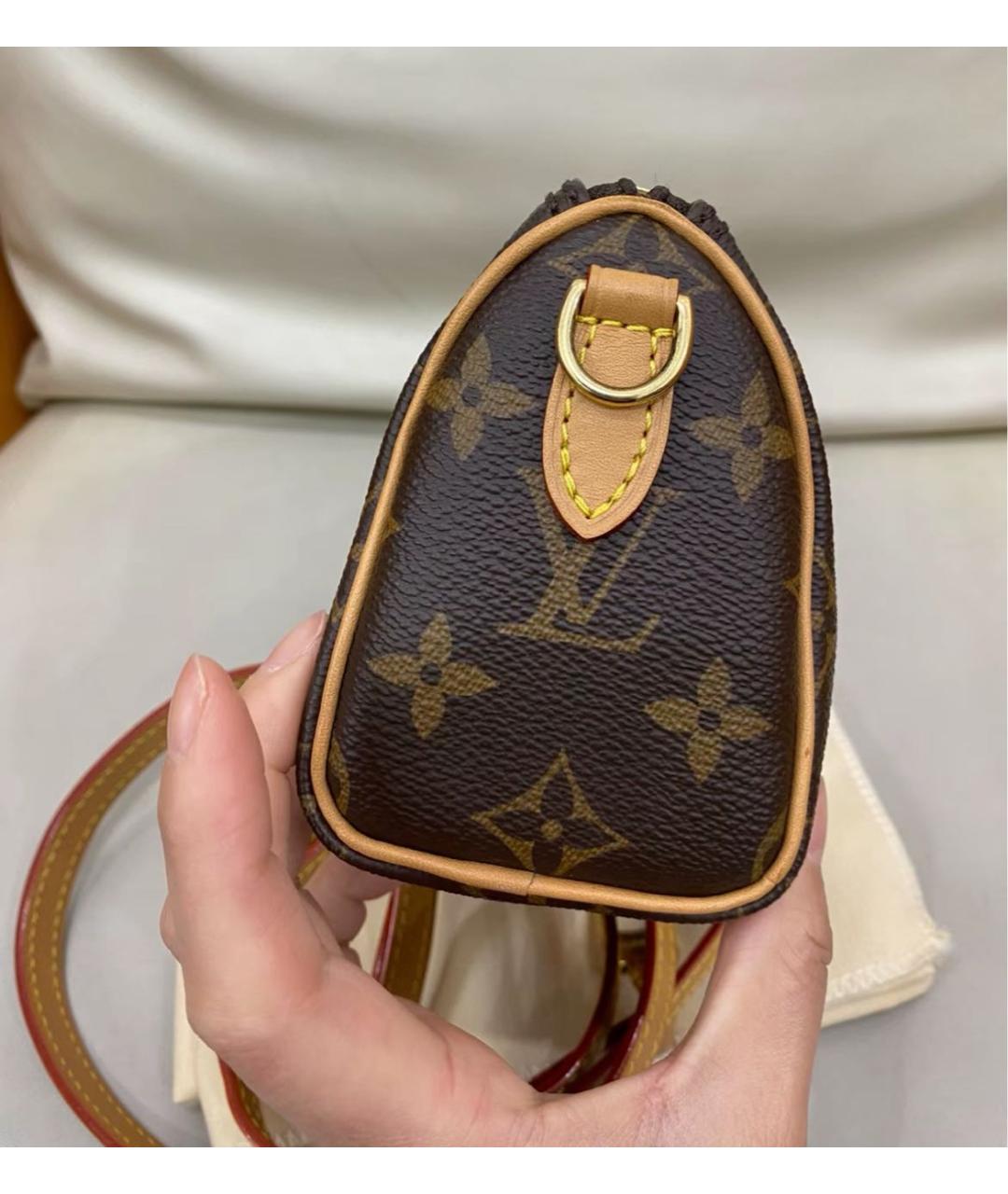 LOUIS VUITTON Коричневая сумка через плечо из канвы, фото 3