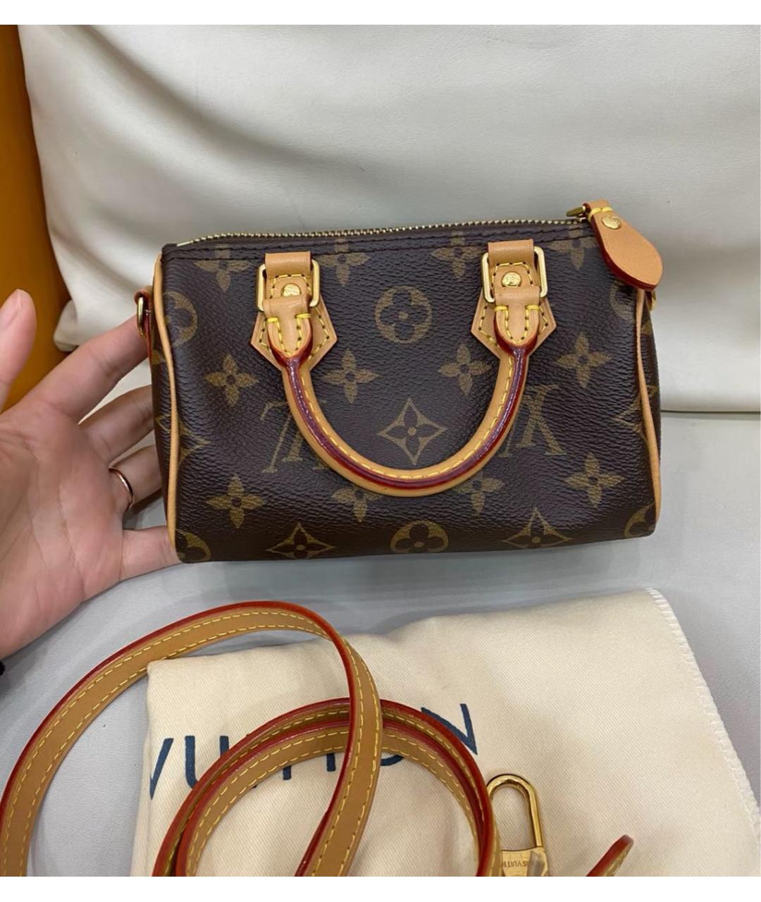 LOUIS VUITTON Коричневая сумка через плечо из канвы, фото 2