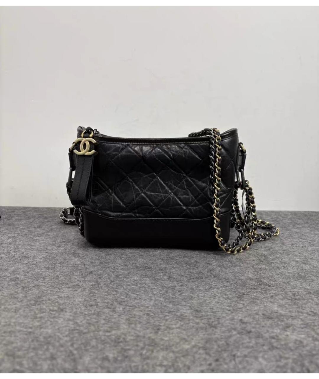 CHANEL Черная кожаная сумка через плечо, фото 8