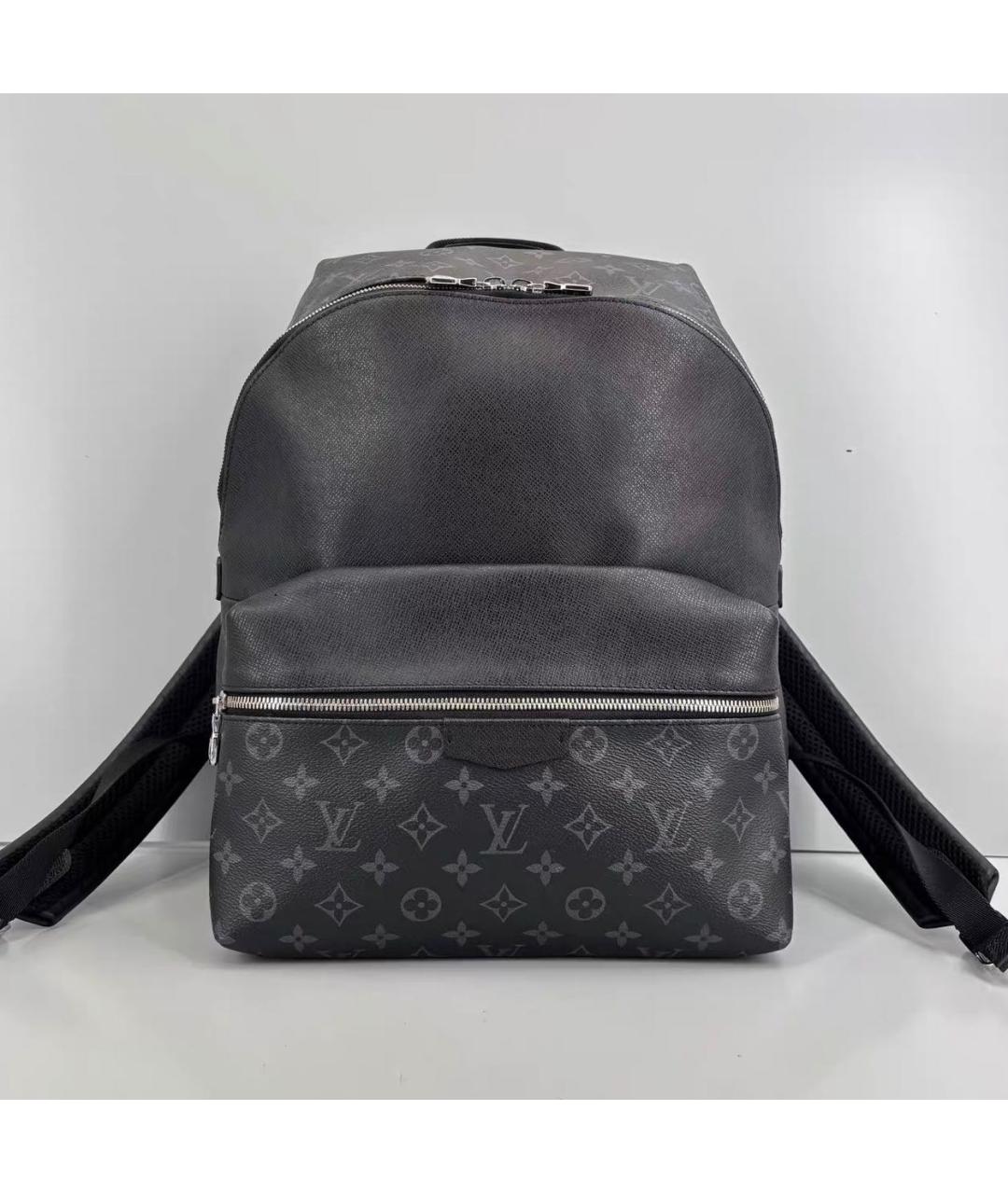 LOUIS VUITTON Черный кожаный рюкзак, фото 9