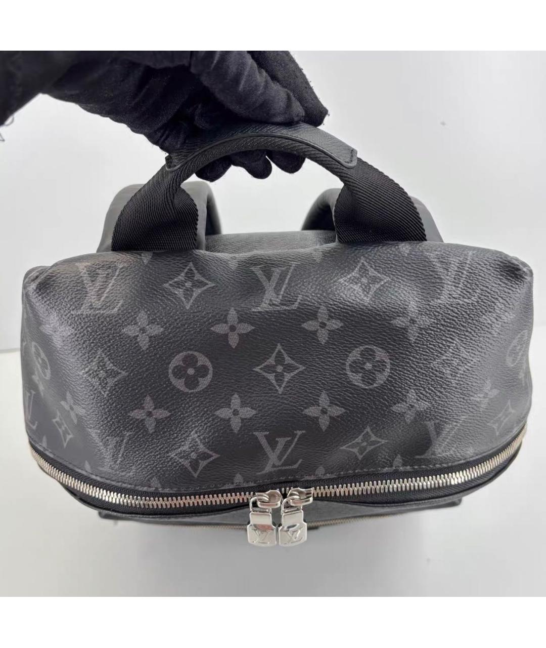 LOUIS VUITTON Черный кожаный рюкзак, фото 6